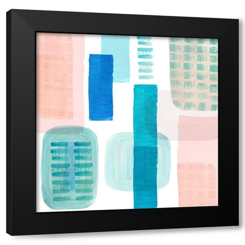 Floating I Black Modern Wood Framed Art Print by Kouta, Flora