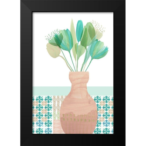 Marguerites Terrace II Black Modern Wood Framed Art Print by Kouta, Flora
