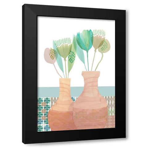 Marguerites Terrace III Black Modern Wood Framed Art Print by Kouta, Flora