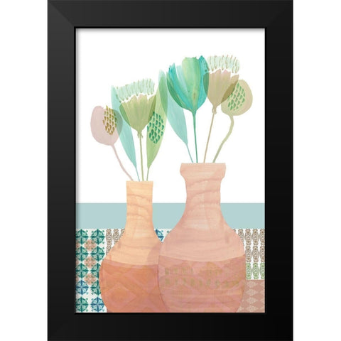 Marguerites Terrace III Black Modern Wood Framed Art Print by Kouta, Flora