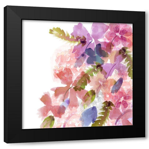 Fallig Blossom I Black Modern Wood Framed Art Print with Double Matting by Kouta, Flora