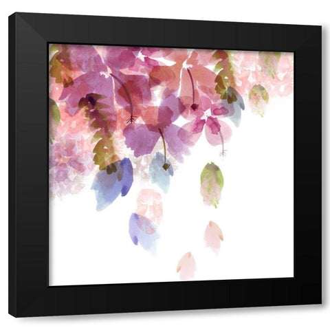 Fallig Blossom III Black Modern Wood Framed Art Print with Double Matting by Kouta, Flora