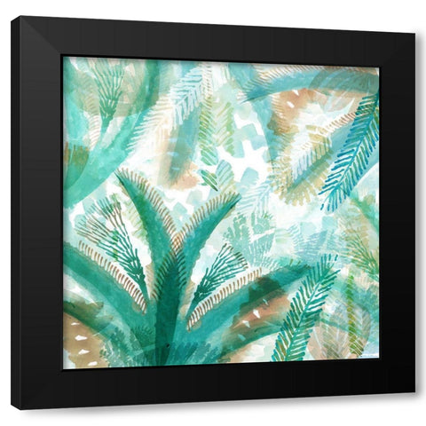 Ocean Garden I Black Modern Wood Framed Art Print by Kouta, Flora