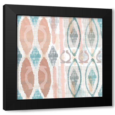 Terracotta Ikat II Black Modern Wood Framed Art Print with Double Matting by Kouta, Flora