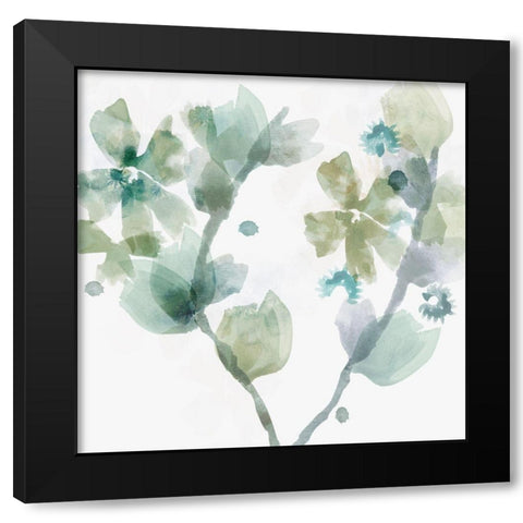 Apple Blossom Black Modern Wood Framed Art Print by Kouta, Flora