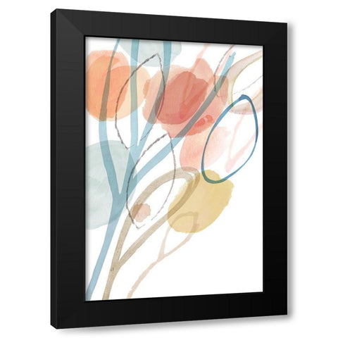Angeline II Black Modern Wood Framed Art Print with Double Matting by Kouta, Flora