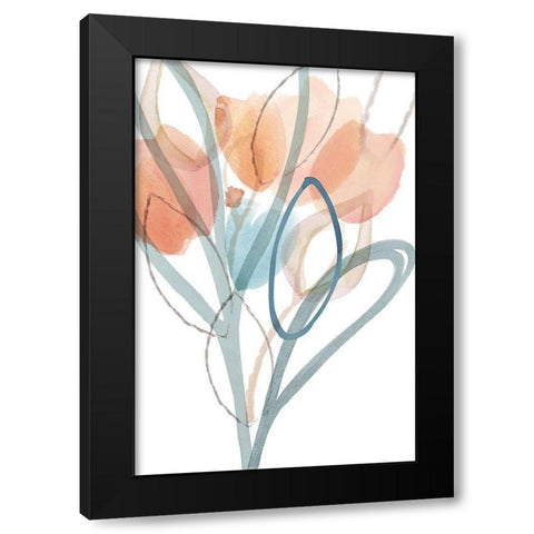 Angeline III Black Modern Wood Framed Art Print with Double Matting by Kouta, Flora
