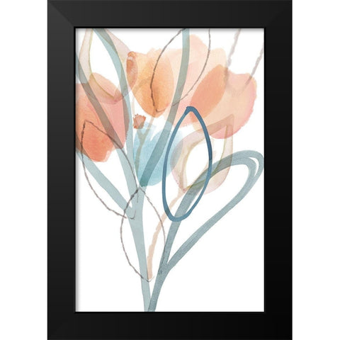 Angeline III Black Modern Wood Framed Art Print by Kouta, Flora