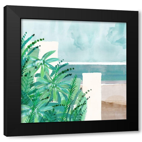 Wild Palms II Black Modern Wood Framed Art Print by Kouta, Flora