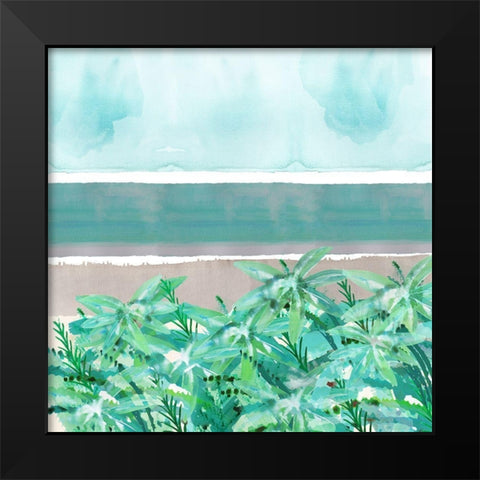 Wild Palms III Black Modern Wood Framed Art Print by Kouta, Flora