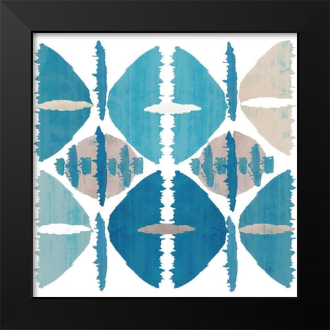 Denim Ikat I Black Modern Wood Framed Art Print by Kouta, Flora