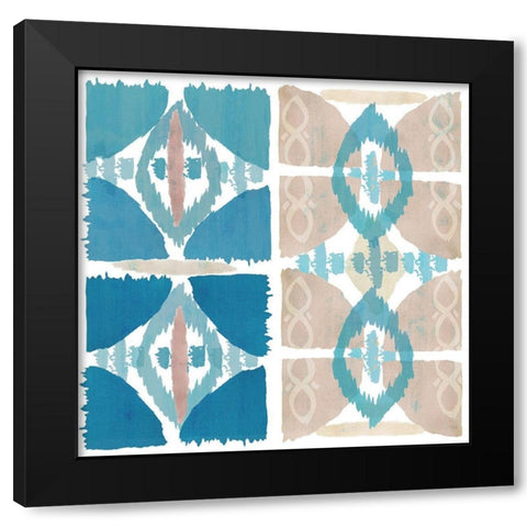 Denim Ikat II Black Modern Wood Framed Art Print by Kouta, Flora