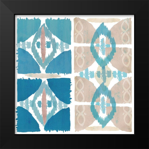 Denim Ikat II Black Modern Wood Framed Art Print by Kouta, Flora