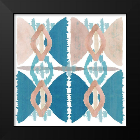 Denim Ikat III Black Modern Wood Framed Art Print by Kouta, Flora