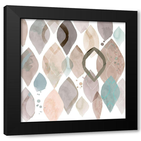 Water Colours III Black Modern Wood Framed Art Print by Kouta, Flora