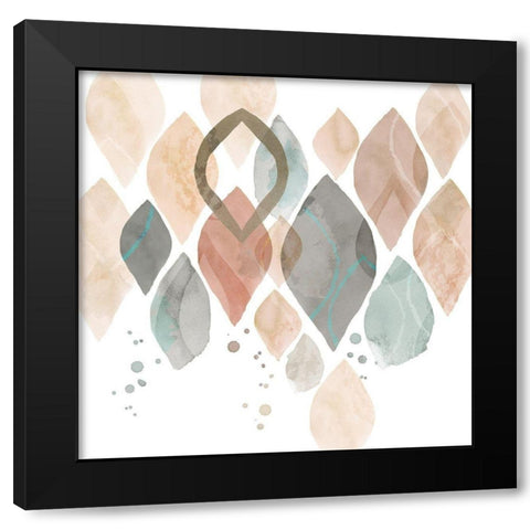 Water Colours IV Black Modern Wood Framed Art Print by Kouta, Flora