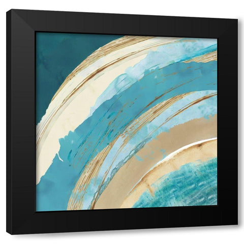 Making Waves I Black Modern Wood Framed Art Print with Double Matting by Kouta, Flora