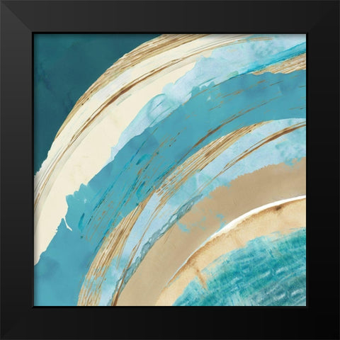 Making Waves I Black Modern Wood Framed Art Print by Kouta, Flora