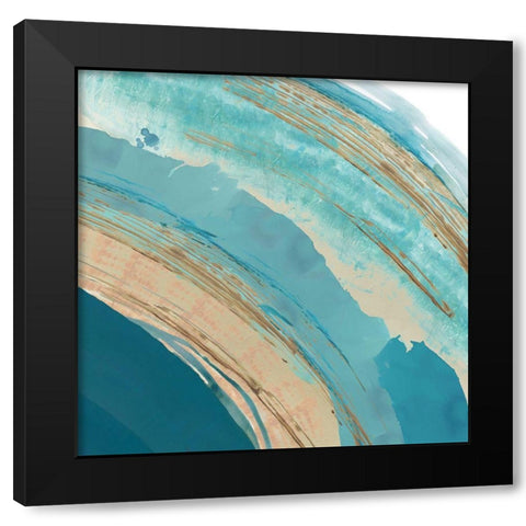 Making Waves III Black Modern Wood Framed Art Print by Kouta, Flora