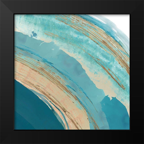 Making Waves III Black Modern Wood Framed Art Print by Kouta, Flora