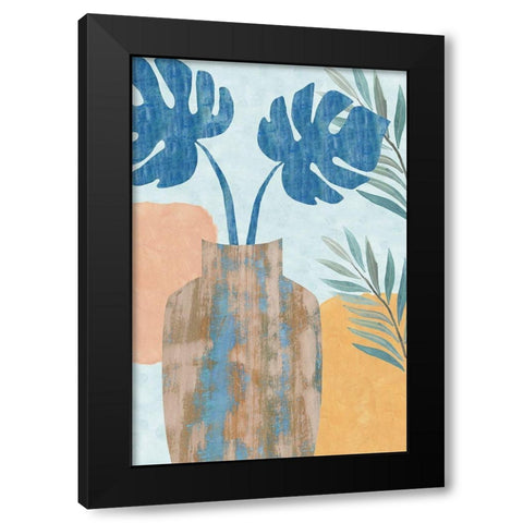 Indigo Yellow Still Life IV Black Modern Wood Framed Art Print with Double Matting by Kouta, Flora
