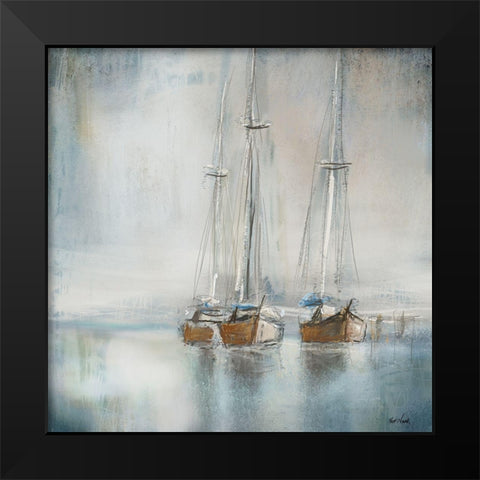 Boats I Black Modern Wood Framed Art Print by Novak, Rick