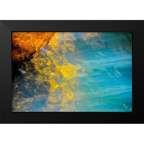 Blazing Star Black Modern Wood Framed Art Print by Cooper, Helena