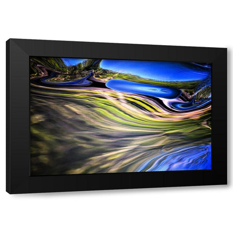 Convergence Black Modern Wood Framed Art Print with Double Matting by Cooper, Helena