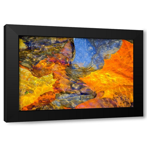 Undulations Black Modern Wood Framed Art Print by Cooper, Helena