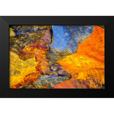 Undulations Black Modern Wood Framed Art Print by Cooper, Helena