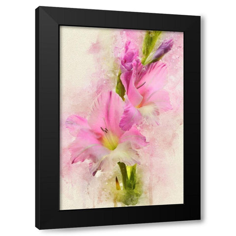 Blessings in Bloom Black Modern Wood Framed Art Print by Robertson, Leda