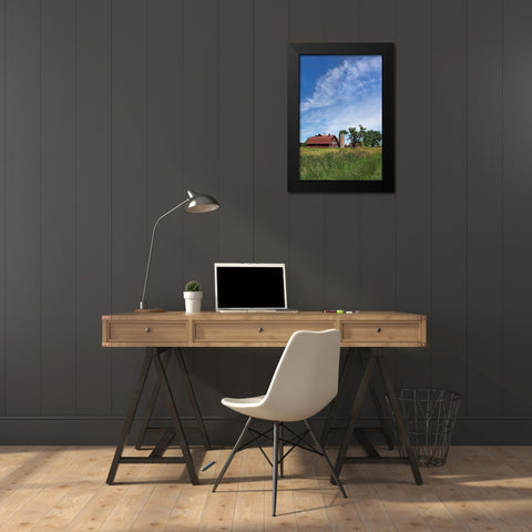 Farm Serenity Black Modern Wood Framed Art Print by Robertson, Leda