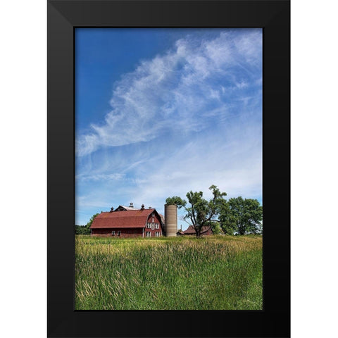 Farm Serenity Black Modern Wood Framed Art Print by Robertson, Leda
