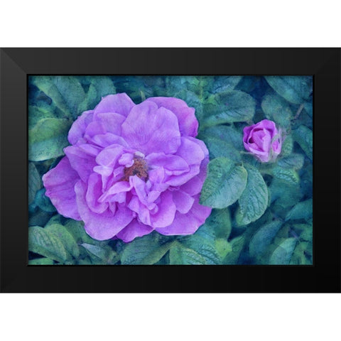 Moment of Beauty Black Modern Wood Framed Art Print by Robertson, Leda