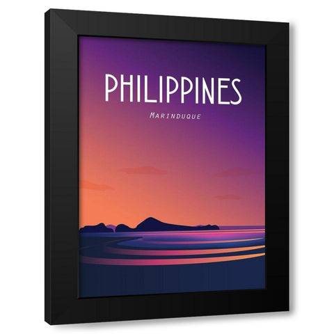 phlippines travel poster Black Modern Wood Framed Art Print by ARCTIC FRAME