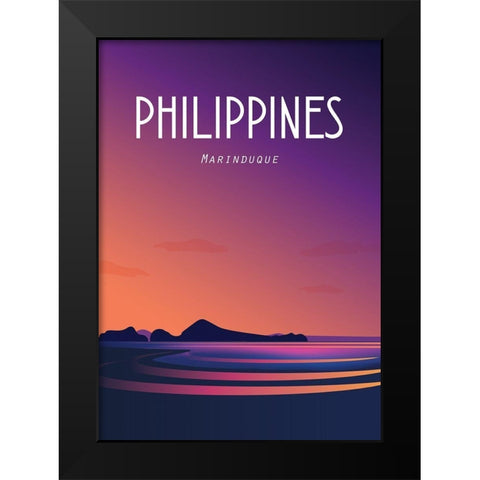 phlippines travel poster Black Modern Wood Framed Art Print by ARCTIC FRAME