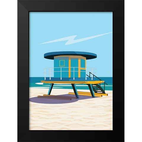 dipsouth beach Black Modern Wood Framed Art Print by ARCTIC FRAME