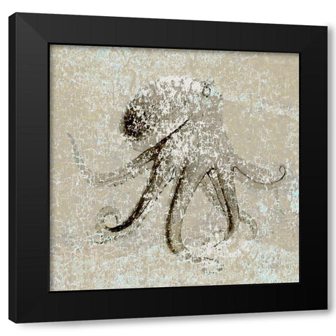 Aqua Marine XIII Black Modern Wood Framed Art Print by Aryai, Sia