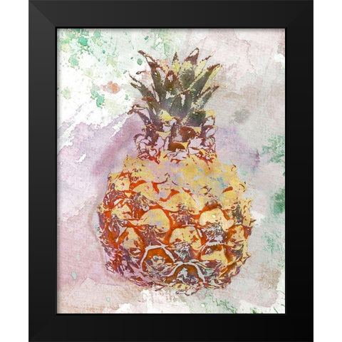 Ananas III Black Modern Wood Framed Art Print by Aryai, Sia