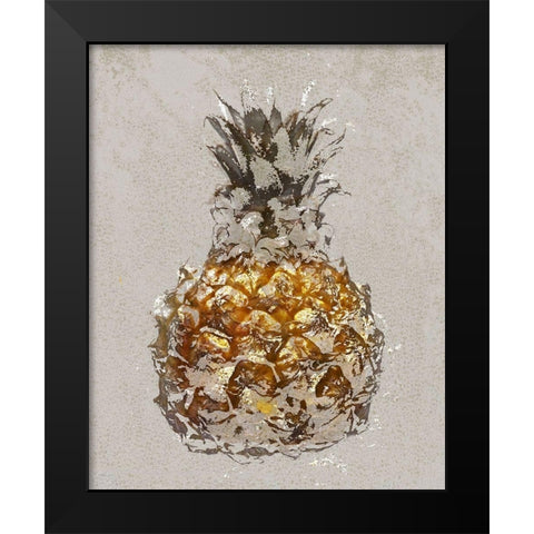 Ananas IV Black Modern Wood Framed Art Print by Aryai, Sia