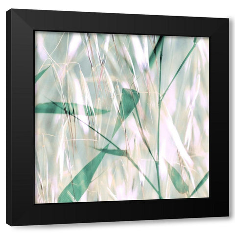 Flourish XII Black Modern Wood Framed Art Print by Aryai, Sia