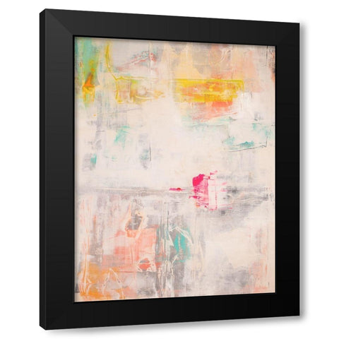 Mosaic II Black Modern Wood Framed Art Print with Double Matting by Aryai, Sia