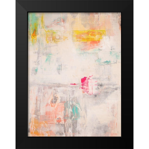 Mosaic II Black Modern Wood Framed Art Print by Aryai, Sia