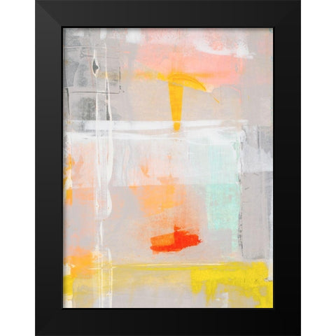 Mosaic III Black Modern Wood Framed Art Print by Aryai, Sia