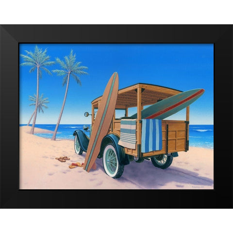 The Good Ole Days Black Modern Wood Framed Art Print by Courtney, Richard
