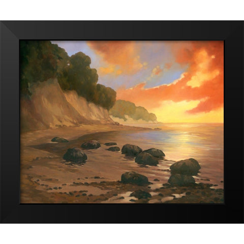 July Evening Black Modern Wood Framed Art Print by Reynolds, Graham
