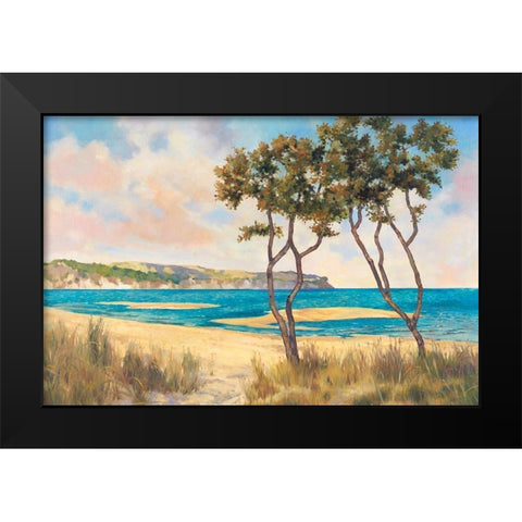 On the Beach II Black Modern Wood Framed Art Print by Reynolds, Graham