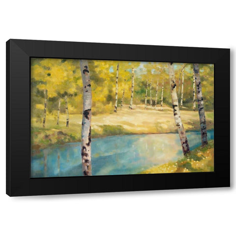 Bridge End Black Modern Wood Framed Art Print with Double Matting by Reynolds, Graham