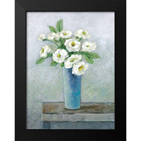 Les Fleurs Du Jour Black Modern Wood Framed Art Print by Joy, Julie