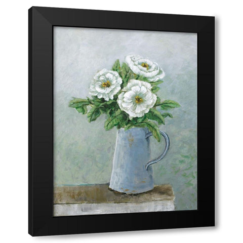 Amour Des Fleurs Black Modern Wood Framed Art Print with Double Matting by Joy, Julie